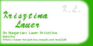 krisztina lauer business card